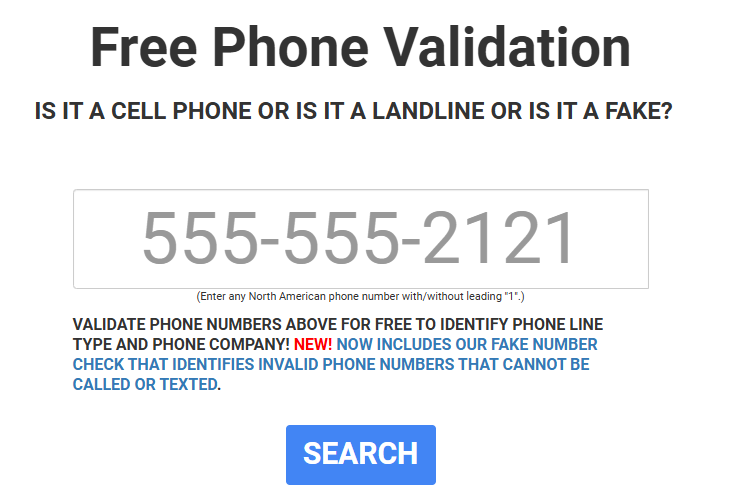 phone number verifier